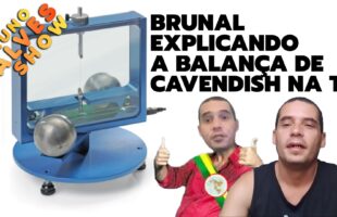 Brunal explicando a Balança de Cavendish na TP